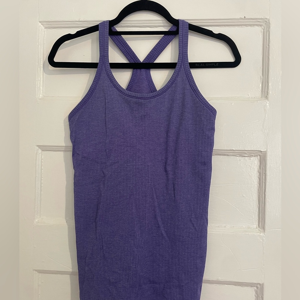 Lululemon Purple Ridged Tank (w built in bra)